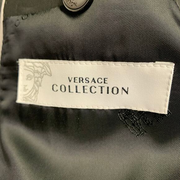 VERSACE COLLECTION Size 40 Black Acetate Blend Peak Lapel Sport Coat - Picture 8 of 11